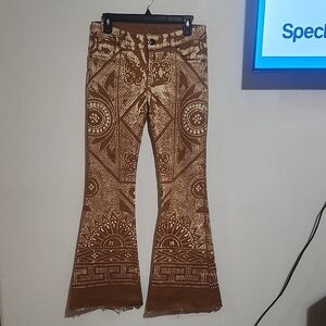 FP Movement by Free People Brown and Cream Button Detail